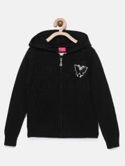 Tiny Girl Girls Black Solid Pullover Sweater