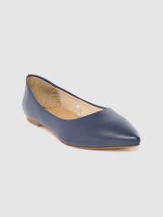 Carlton London Women Navy Blue Solid Ballerinas