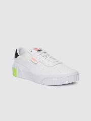 Puma Women White Cali Leather Sneakers