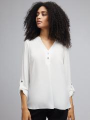 DOROTHY PERKINS Women Off-White Solid Top