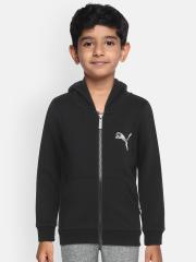 Puma Boys Black Solid Sporty Jacket