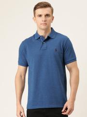 Polo Ralph Lauren Men Blue Solid Custom Slim Fit Mesh Polo T-shirt