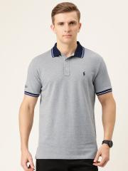 Polo Ralph Lauren Men Grey Solid Custom Slim Fit Mesh Polo T-shirt