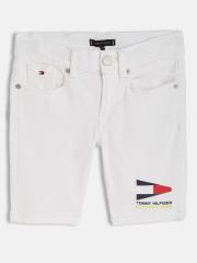 Tommy Hilfiger Boys White Denim Shorts