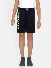 Tommy Hilfiger Boys Navy Blue Printed Shorts