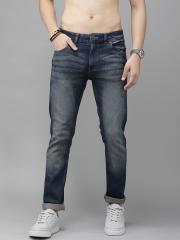 Roadster Men Navy Blue Skinny Fit Mid-Rise Clean Look Stretchable Jeans