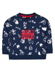 mothercare Boys Navy Blue Printed Sweatshirt