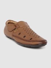 Roadster Men Brown Shoe-Style Sandals with Cut-Outs