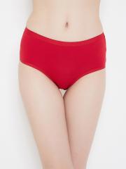 Clovia Women Red Solid Hipster Briefs PN2598P04