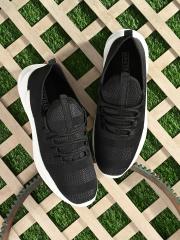 Mactree Men Black Textile Walking Shoes