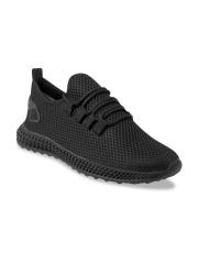 Mactree Men Black Mesh Walking Shoes