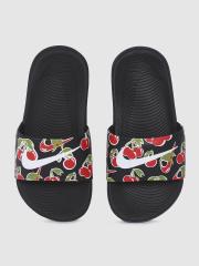 Nike Boys Black KAWA Printed Sliders