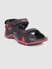 Roadster Men Black Solid Sports Sandals