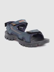 Roadster Men Navy Solid Sports Sandals