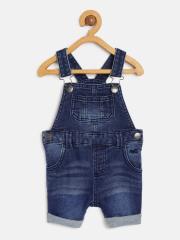 mothercare Boys Navy Blue Solid Dungaree