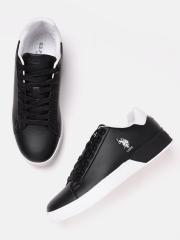 U S Polo Assn Men Black Solid Sneakers