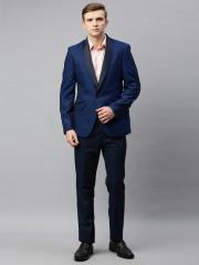 Raymond Men Navy Blue Solid Suit