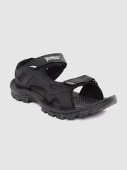 Roadster Men Black Solid Sports Sandals