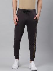 Sweet Dreams Men Charcoal Grey Solid Joggers