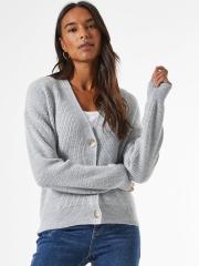 DOROTHY PERKINS Women Grey Solid Cardigan