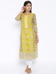 Vishudh Yellow Printed Kurta