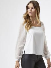 DOROTHY PERKINS Women Off-White Solid Top