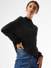 DOROTHY PERKINS Women Black Solid Pullover Sweater