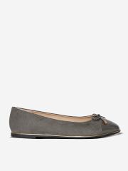 DOROTHY PERKINS Women Charcoal Grey Solid Ballerinas with Bow Detail