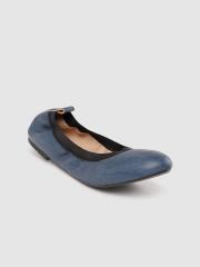 Carlton London Women Navy Blue Solid Ballerinas