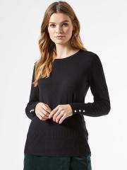 DOROTHY PERKINS Women Black Sustainable Solid Pullover Sweater