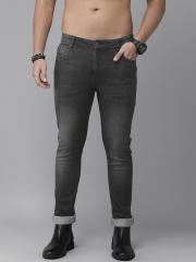 Roadster Men Black Skinny Fit Mid-Rise Clean Look Stretchable Jeans