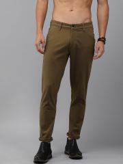 Roadster Men Khaki Regular Fit Solid Chinos