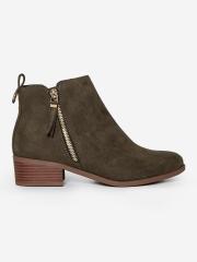 DOROTHY PERKINS Women Brown Solid Flat Boots