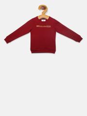 Monte Carlo Boys Maroon Printed Sweatshirt