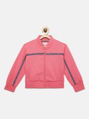 Tommy Hilfiger Girls Pink Solid Sweatshirt