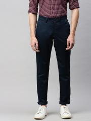 Louis Philippe Sport Men Navy Blue Slim Fit Solid Chinos