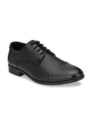 San Frissco Men Black Textured Formal Derbys