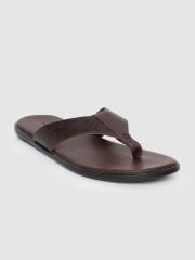 U S Polo Assn Men Brown Leather Comfort Sandals