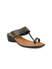 Bata Women Black Solid Sandals