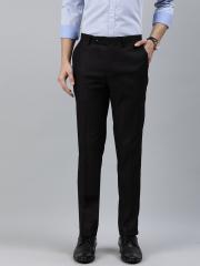 Arrow Men Black Slim Fit Solid Formal Trousers