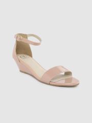 Carlton London Women Pink Solid Mid-Top Wedges