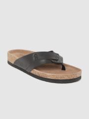 Carlton London Men Black Comfort Sandals