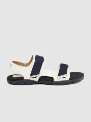 The Roadster Lifestyle Co Women White & Navy Blue Sports Sandals