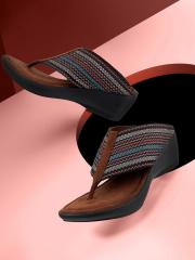 Catwalk Women Brown Woven Design Wedges