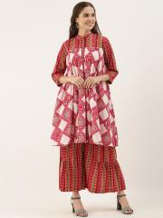 Sangria Women Multi Printed Kurta with Palazzos