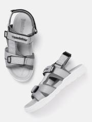 Roadster Men Grey Solid Sports Sandals