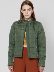 Vero Moda Women Green Solid Puffer Jacket