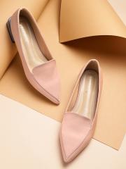 DressBerry Women Nude-Coloured Solid Ballerinas