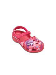 Crocs Karin  Girls Red Floral Print Clogs