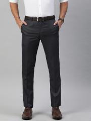 Raymond Men Navy Blue Slim Fit Solid Formal Trousers